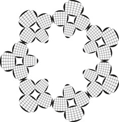 Abstract Mandala Vector Art, Stencil Mandala Design, Monochrome Mandala Vector, Geometric Mandala Illustration, Minimal Mandala Artwork, Decorative Mandala Vector, Modern Mandala Stencil Art, Symmetri