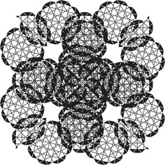 Abstract Mandala Vector Art, Stencil Mandala Design, Monochrome Mandala Vector, Geometric Mandala Illustration, Minimal Mandala Artwork, Decorative Mandala Vector, Modern Mandala Stencil Art, Symmetri