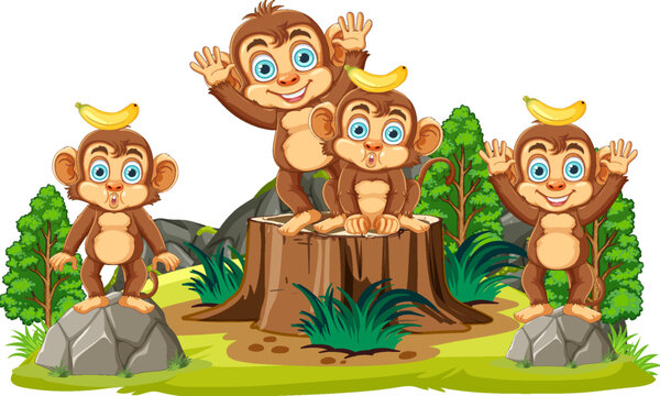 monkey and banana for children smart