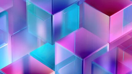 morphism background cyan and magenta gradient on blurred background