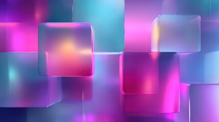 Gradient glass morphism background cyan and magenta gradient on blurred background
