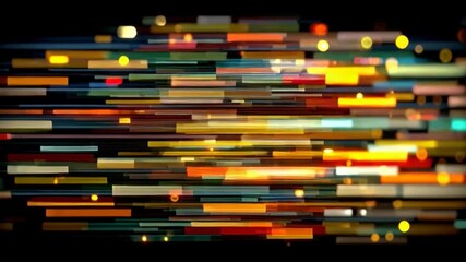 Dynamic digital glitch art background showcasing vibrant abstract lines in 4K resolution with futuristic technology concept view - Powered by Adobe