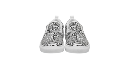 Black and White Graphic Shoes