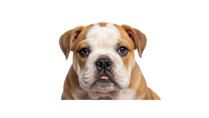 Obraz premium Cute bulldog puppy portrait headshot