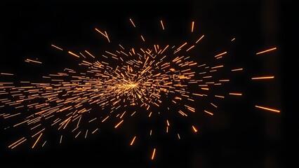 Dramatic orange sparks fly against a dark industrial background, capturing the energy of metalworking.
