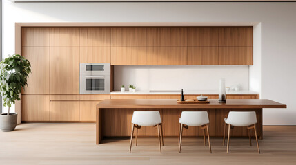 modern kitchen interior with kitchen