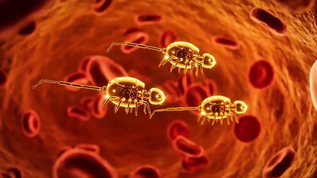 Future healthcare solution, nanotechnology robots repairing body cells