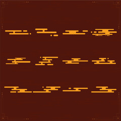 Stylized auspicious Chinese cloud elements in gold and orange tones. Ideal for Lunar New Year designs, invitations, greeting cards, banners, and festive Asian-themed decorations with a minimalist aest