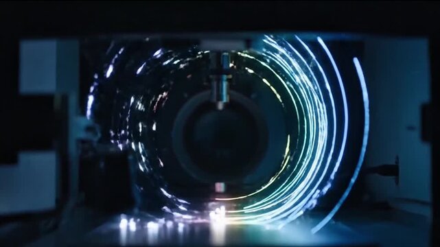 Quantum physics experiment, splitting atom with high power laser beam