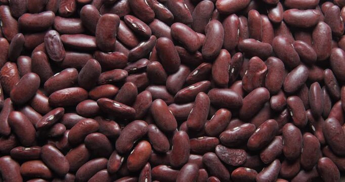 Kidney beans close up studio shot over rotating