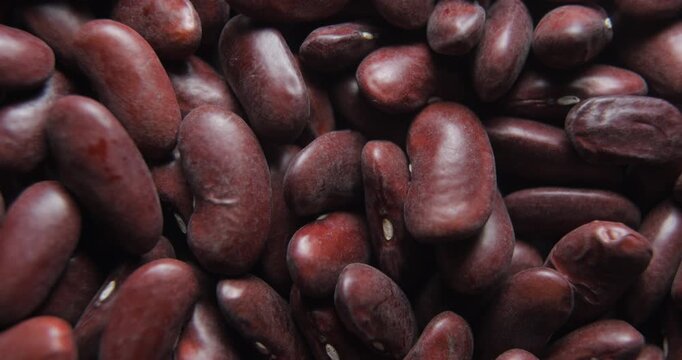 Kidney beans close up studio shot over rotating