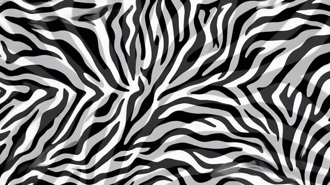 Dynamic Zebra Stripes Seamless Animal Print Motion Background Loop