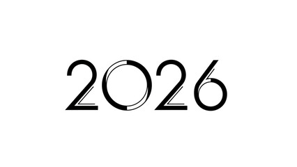 Stylish minimalist modern typography of the year 2026