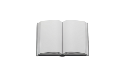 3D Open blank book transparent background