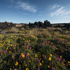 sunset in the mountains