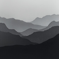 misty mountains in the mountains