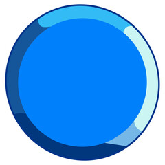 Illustration of a Blue Circle button or plate.