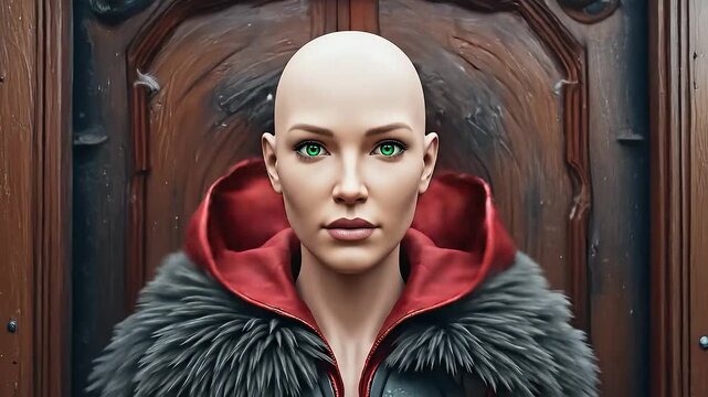 Wolf Robot Mask Opening to Reveal a Humanoid Android &ndash; Silent Version