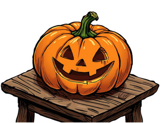 halloween pumpkin on white background