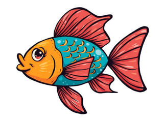 vector illustration of a fish
