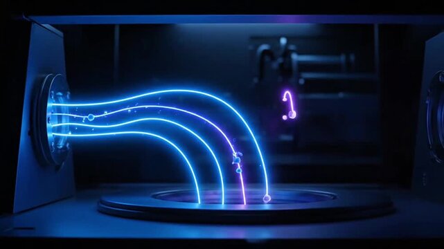 Quantum computing data transfer concept, high speed network connection
