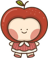 Character illustration of a cartoon apple