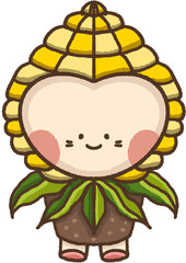 Corn character illustration