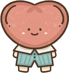 Illustration of a heart character.