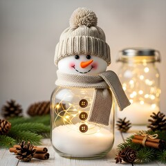 Creative Christmas Suger jar Made of Colorful Ornaments Indoors