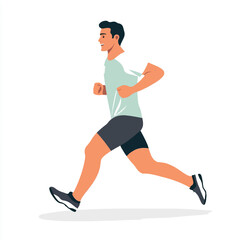 Fototapeta premium Man in motion A dynamic illustration of a runner in action.