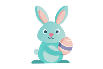 Fototapeta premium easter bunny holding egg icon