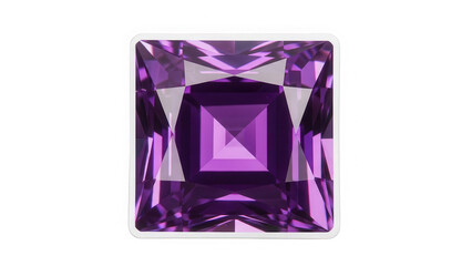 Purple gemstone isolated on transparent background