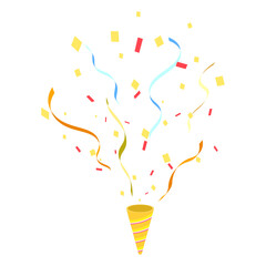 華やかに放たれたパーティークラッカー