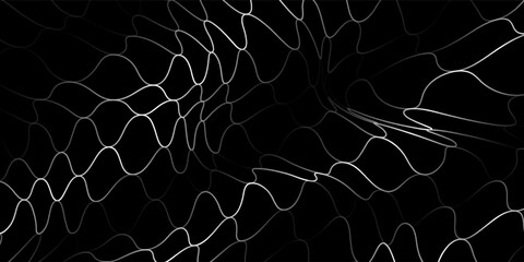 Fishing net seamless pattern. Soccer and football gates mesh. Fishnet texture. Basketball hoop and hockey net pattern. Sportswear texture. Chain link fence. Vector illustration on black modern vector © mas