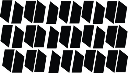 abstract geometric pattern of black parallel blocks on white background