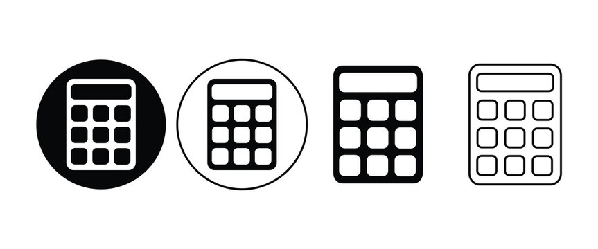 Accounting calculator icon vector