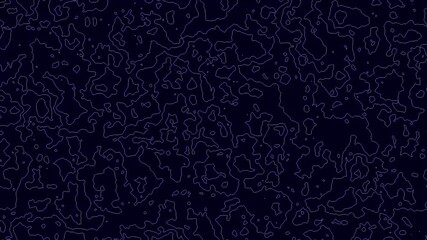 Abstract digital topography lines moving across dark background forming evolving organic pattern - Powered by Adobe