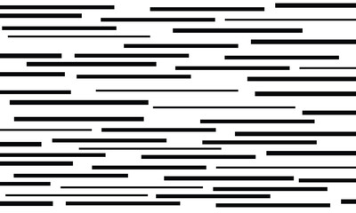 abstract background with horizontal black lines of various lengths and thicknesses on white surface