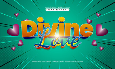 divine love editable text effect for valentine projects