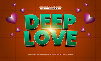 deep love editable text effect for valentine projects