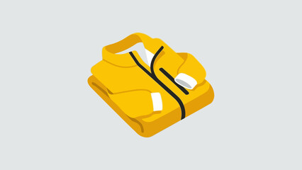 Bright Yellow Life Jacket Close Up Safety Vest.