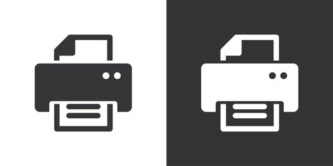 Print Document icon. Solid glyph series icon