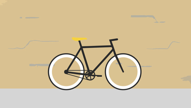 Stylish Bicycle Isolated On Plain Background.