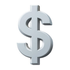 Obraz premium Shiny metallic silver dollar sign symbol symbolizing wealth finance and money transactions