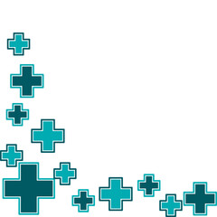 Medical Cross Pattern Corner