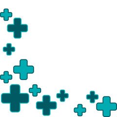 Medical Cross Pattern Corner