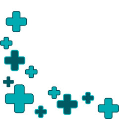 Medical Cross Pattern Corner
