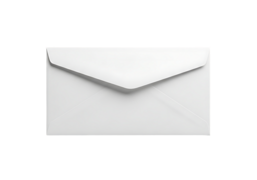 White envelope isolated on transparent background - Powered by Adobe