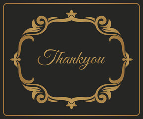 thank you card with luxury frame
