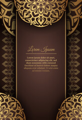 luxury brown background with mandala ornament